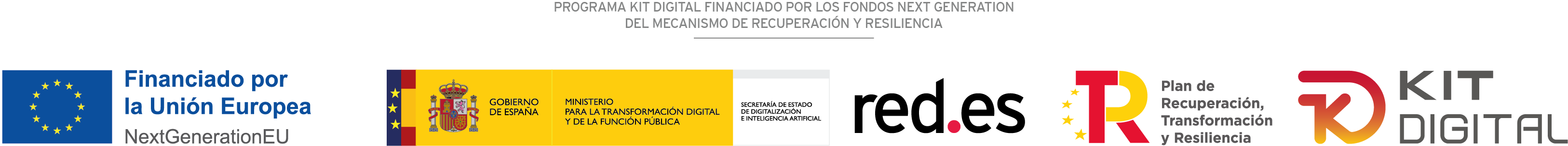 Kit Digital - Programa de digitalización cofinanciado por los fondos Next Generation (EU) del mecanismo de recuperación y resilencia